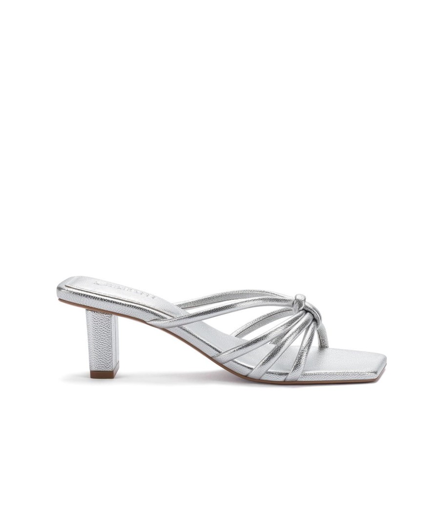 Shoes Mercedes Castillo | Savanna Mid Mule In Silver