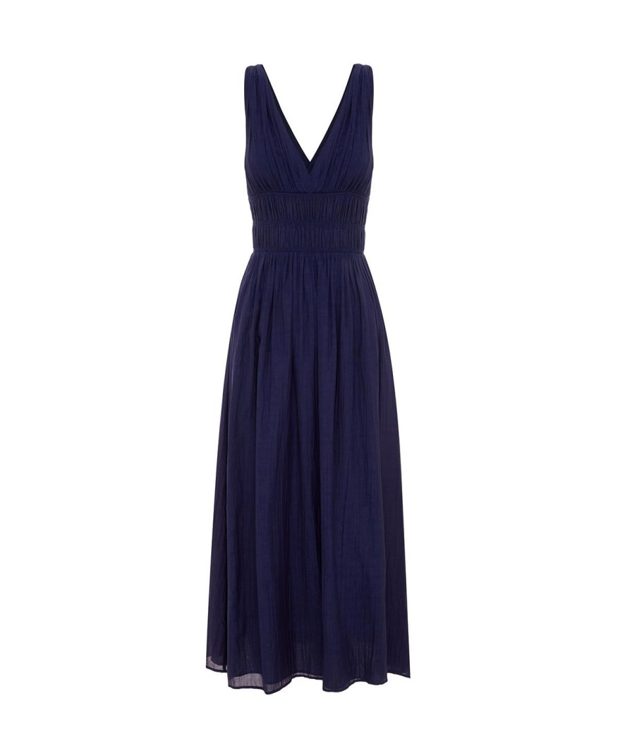 Clothing Posse | Asher V Midi Dress In Sapphire