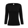 Clothing Flore Flore | Steffie Boatneck Tee In Black