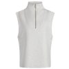 Clothing Varley | Magnolia Half Zip Tank In Ivory Marle