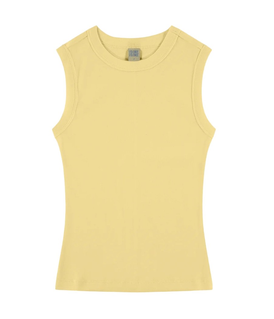 Clothing Flore Flore | Esme High Neck Tank In Straw