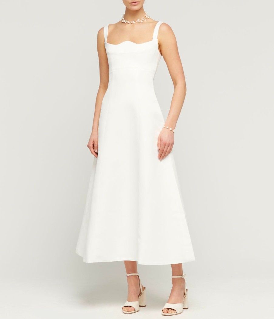 Clothing Leo Lin | Odette Midi Dress In Snow