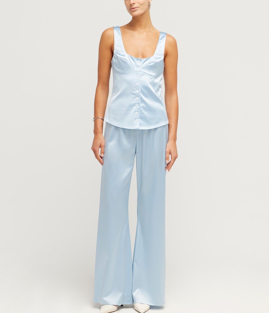 Clothing Maison Essentiele | Straight Leg Pant In Powder Blue