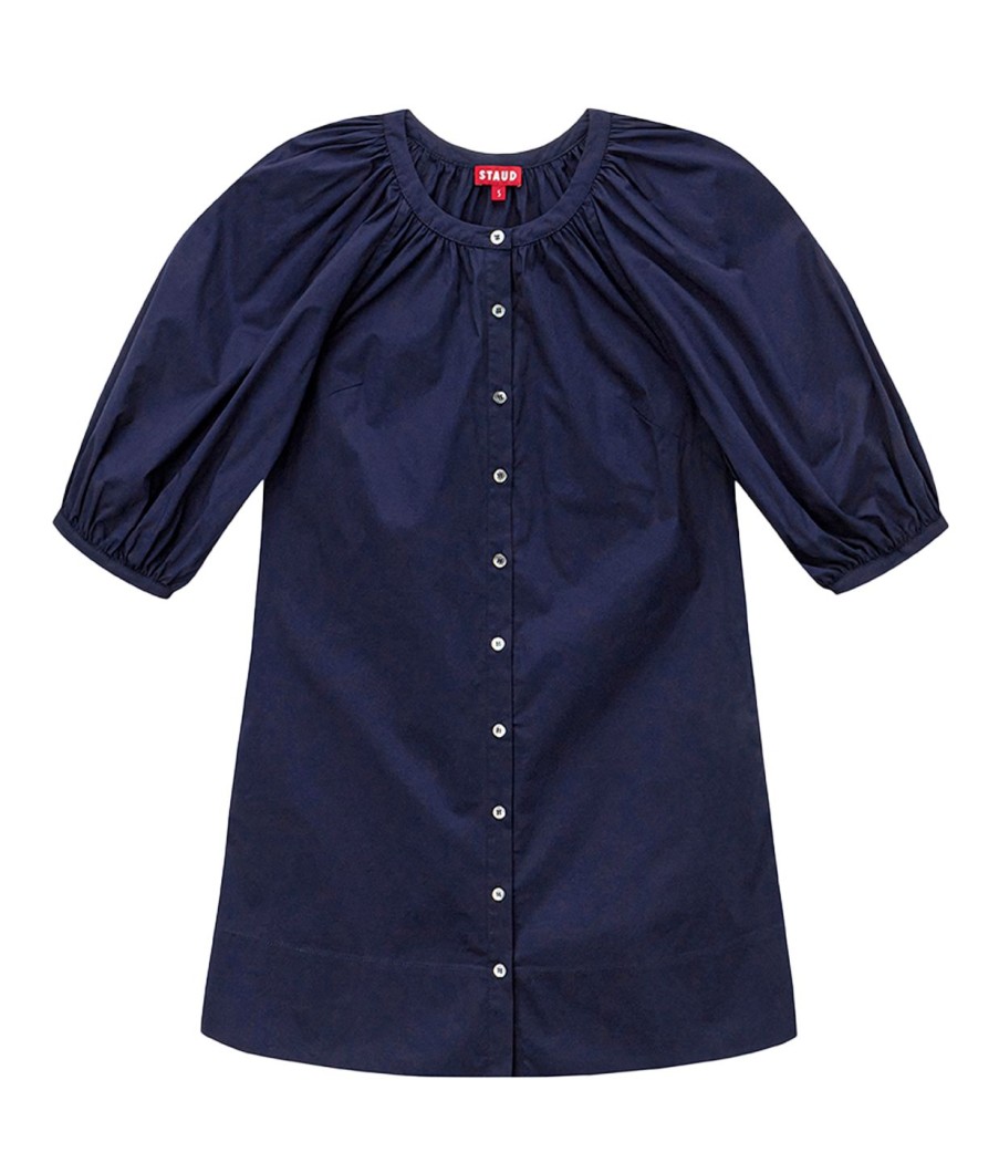 Clothing Staud | Mini Vincent Shirtdress In Navy