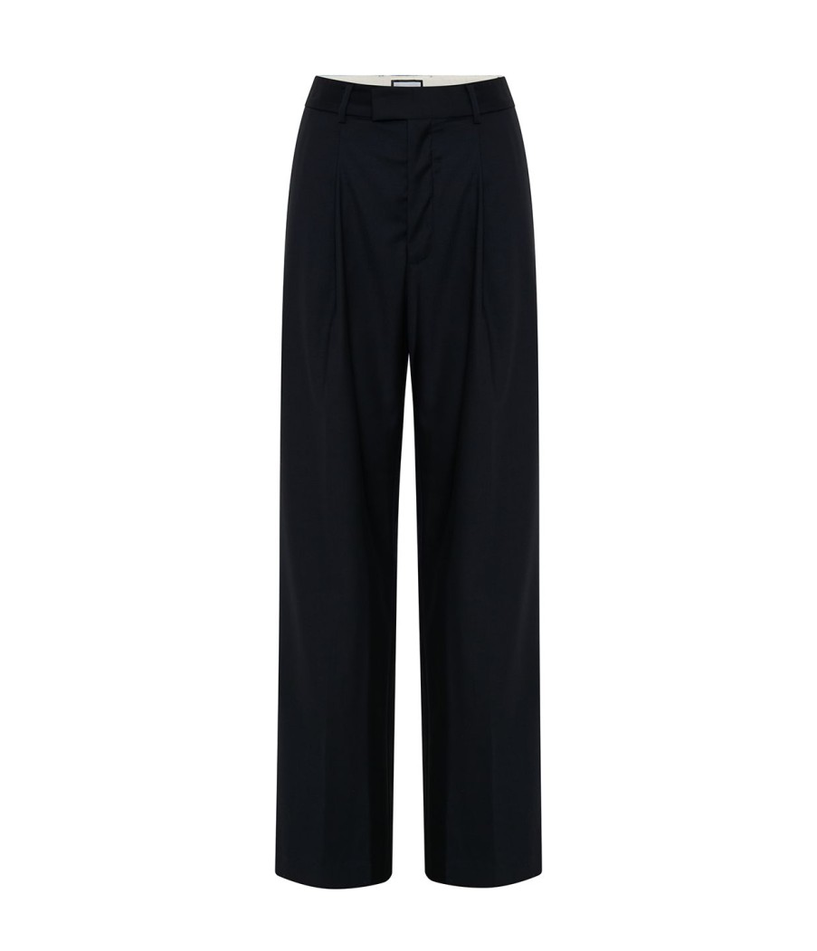 Clothing Beare Park | Relaxed Pleat Trouser In Black