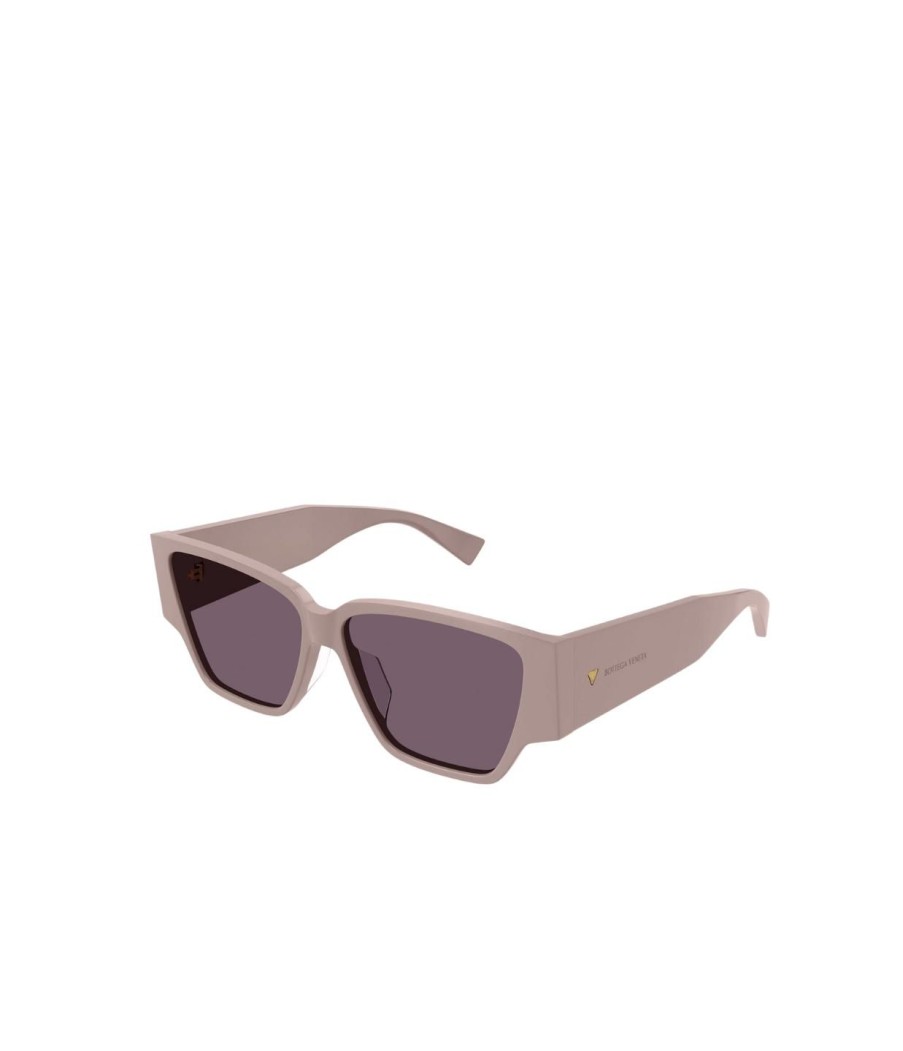 Accessories Bottega Veneta | Wide Rectangle Frame Sunglasses In Pink