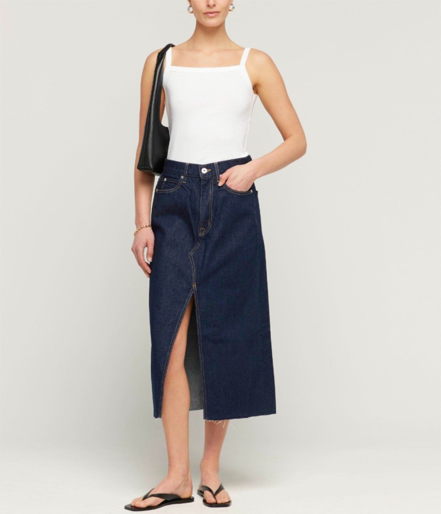 Clothing SLVRLAKE | Taylor Midi Skirt In Midnight Mile