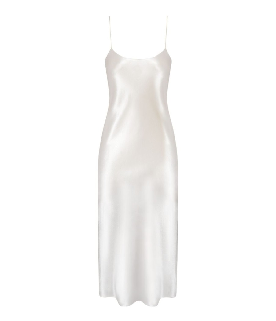 Clothing Refine | Carolyn Silk Slip Dress In Ivory