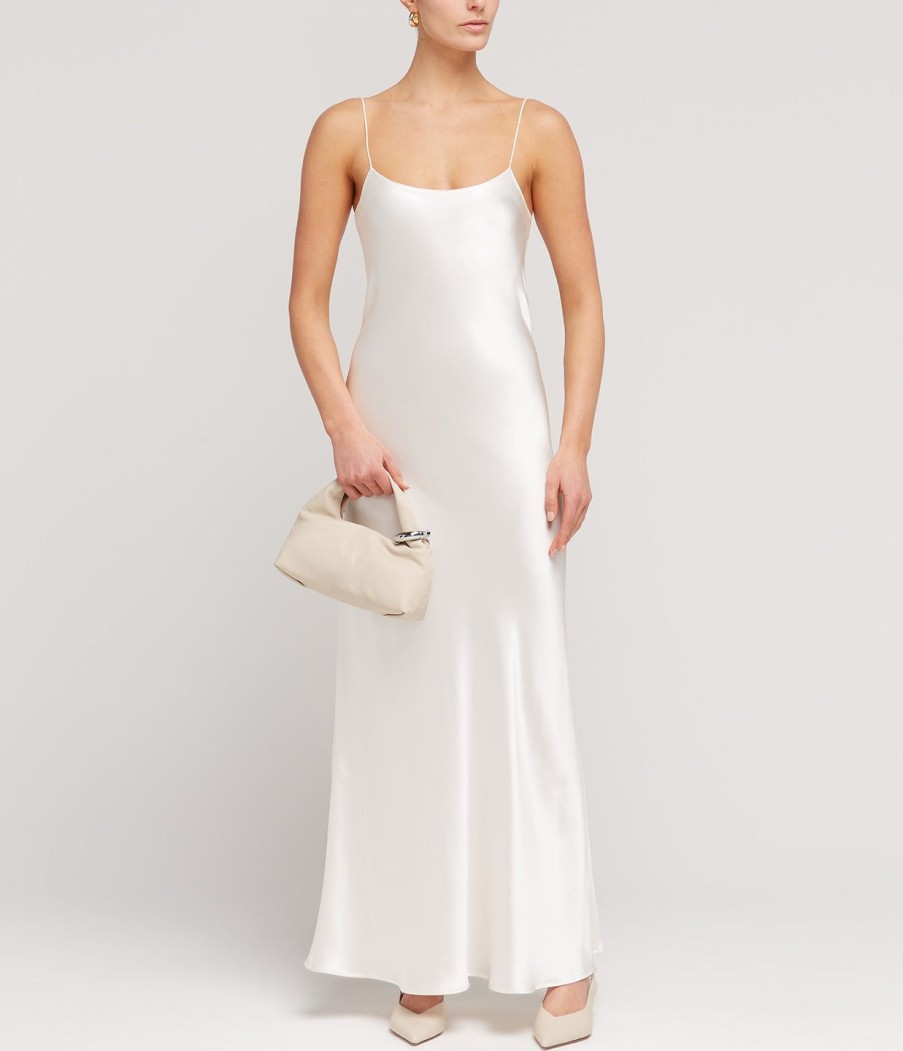 Clothing Refine | Carolyn Silk Slip Dress In Ivory