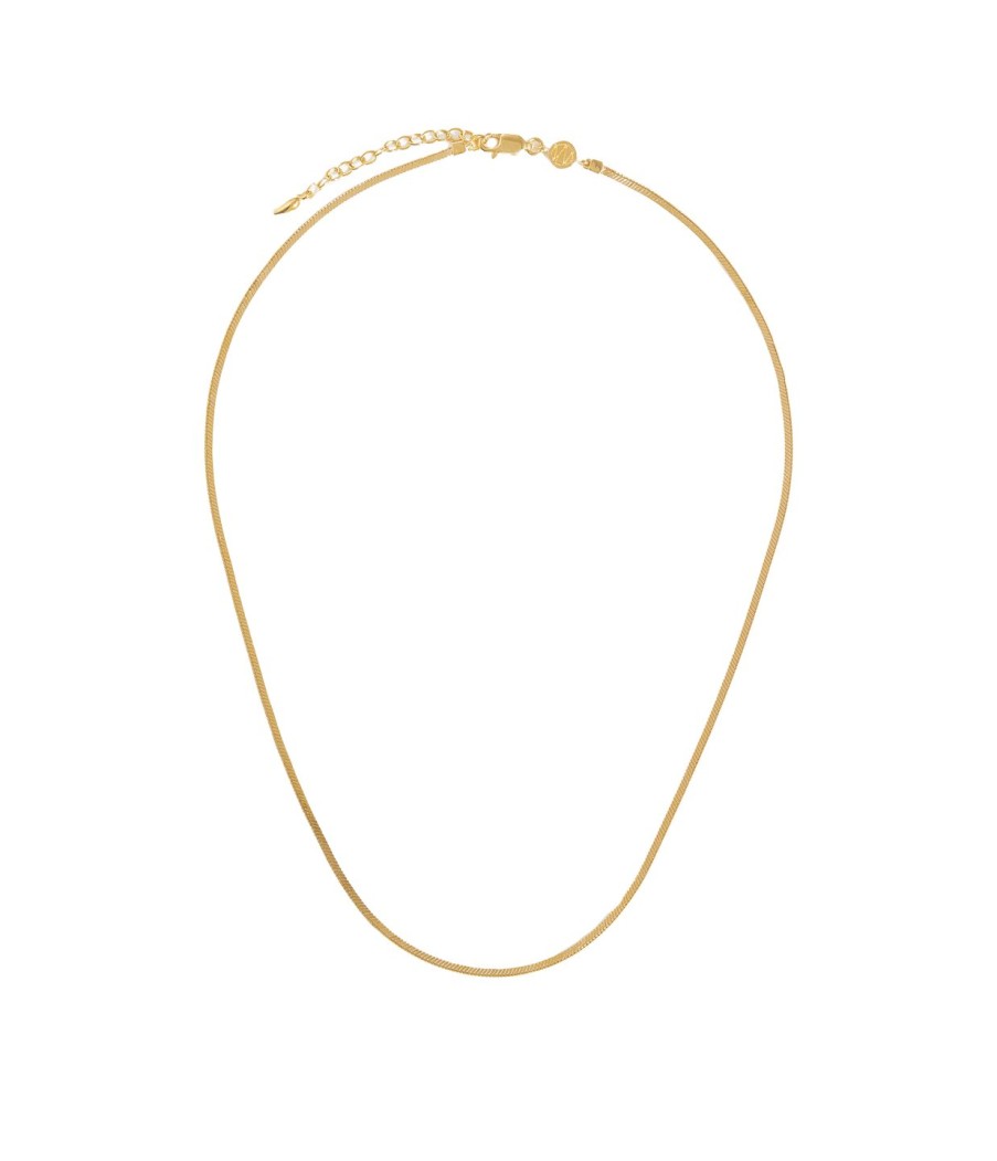 Accessories Missoma | Lucy Williams X Missoma Square Snake Chain Necklace In Gold