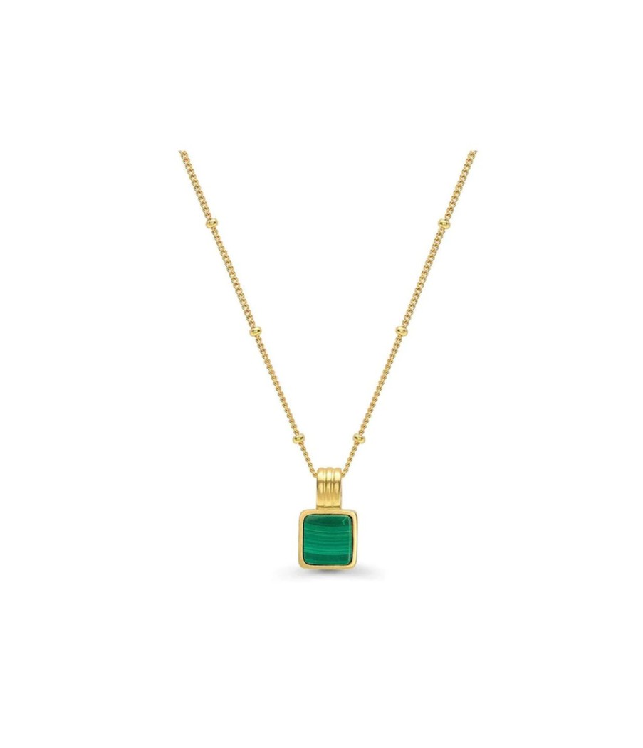 Accessories Missoma | Lucy Williams Square Malachite Necklace