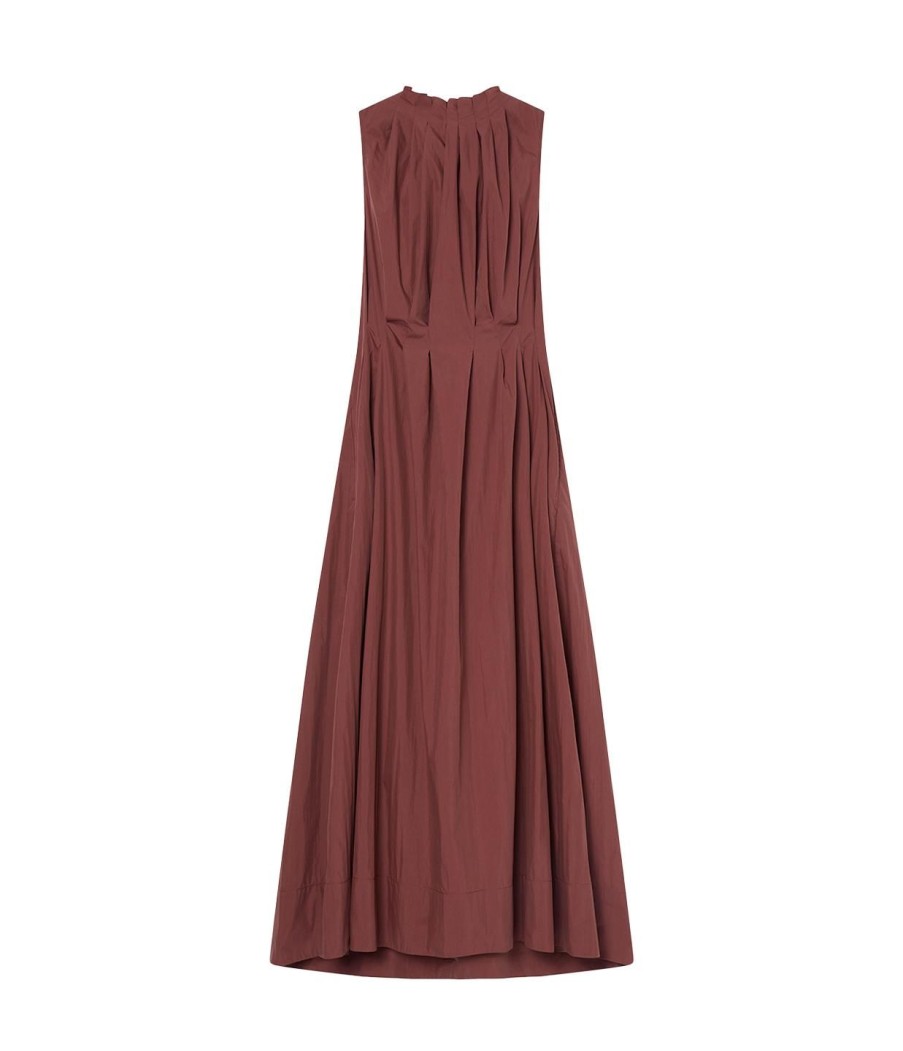 Clothing Lee Mathews | Mina Halterneck Maxi Dress In Plum