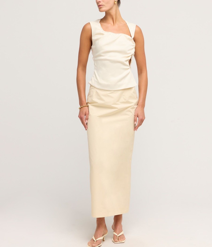 Clothing Wynn Hamlyn | Sophia Maxi Skirt In Bone