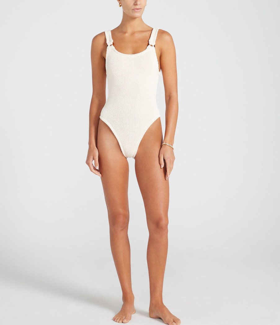 Clothing Hunza G | Domino Swimsuit In Blush