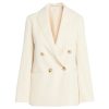 Clothing Vince | Double Breasted Crepe Blazer In Birch