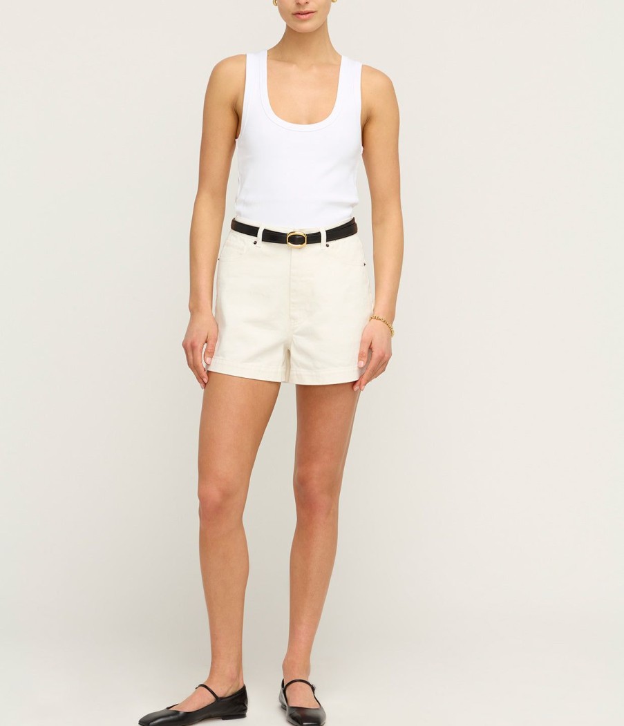 Clothing Posse | Bailey Denim Short In Vintage White