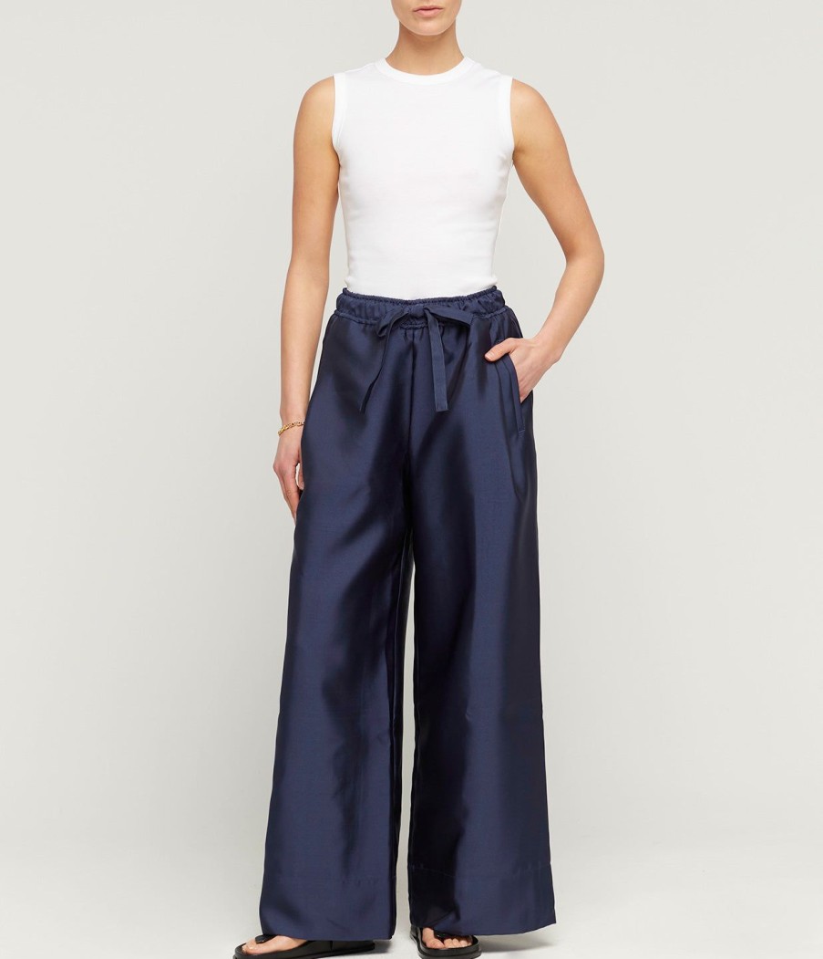 Clothing Lee Mathews | Penny Wide Leg Pant In Navy