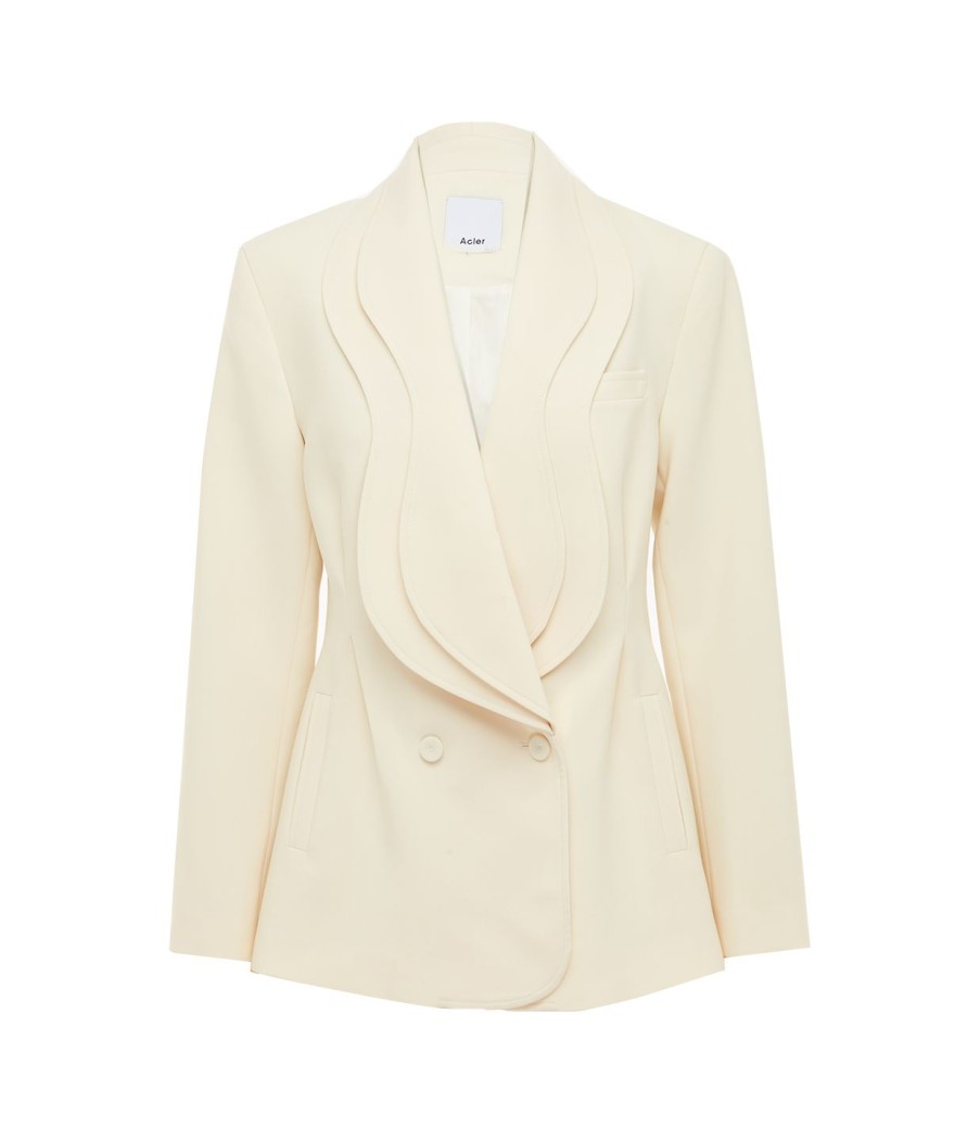 Clothing Acler | Oatley Blazer In Vanilla