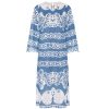 Clothing Borgo De Nor | Serphina Lace Midi Dress In Denim Blue