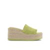 Shoes Ganni | Smock Espadrille Wedge Sandal In Tender Shoots