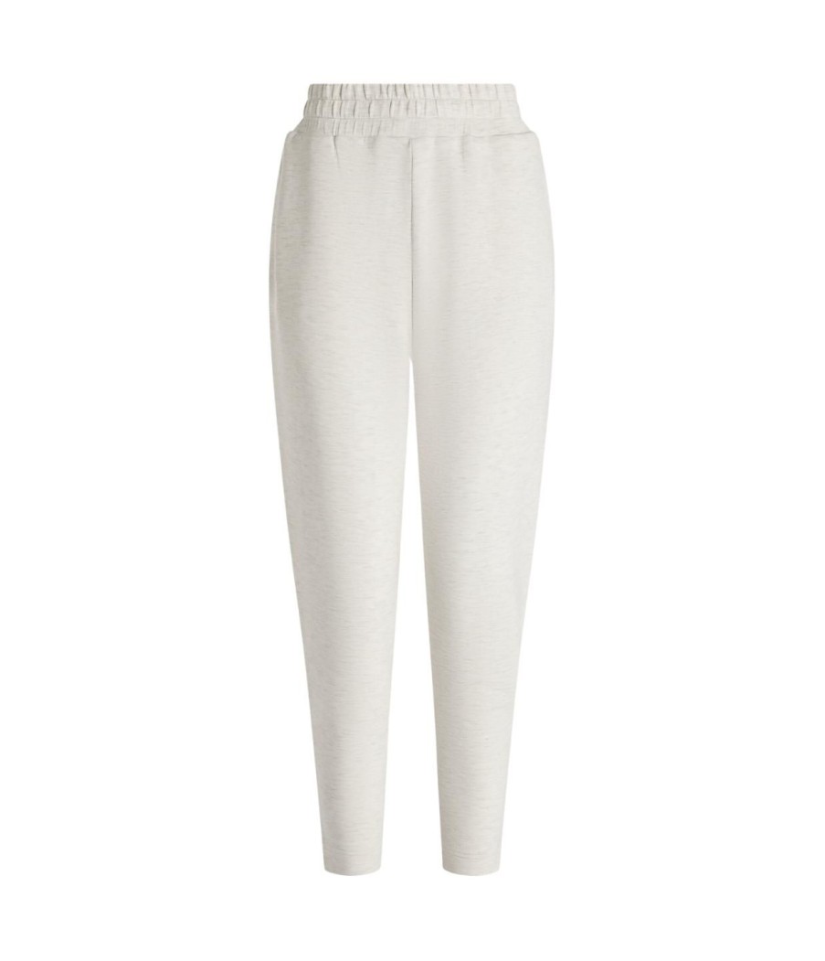 Clothing Varley | Slim Zip Hem Sweatpant In Ivory Marle