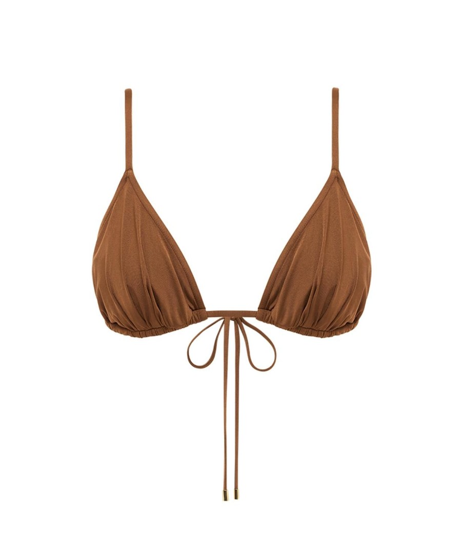 Clothing Peony | Ruched String Tri In Maple