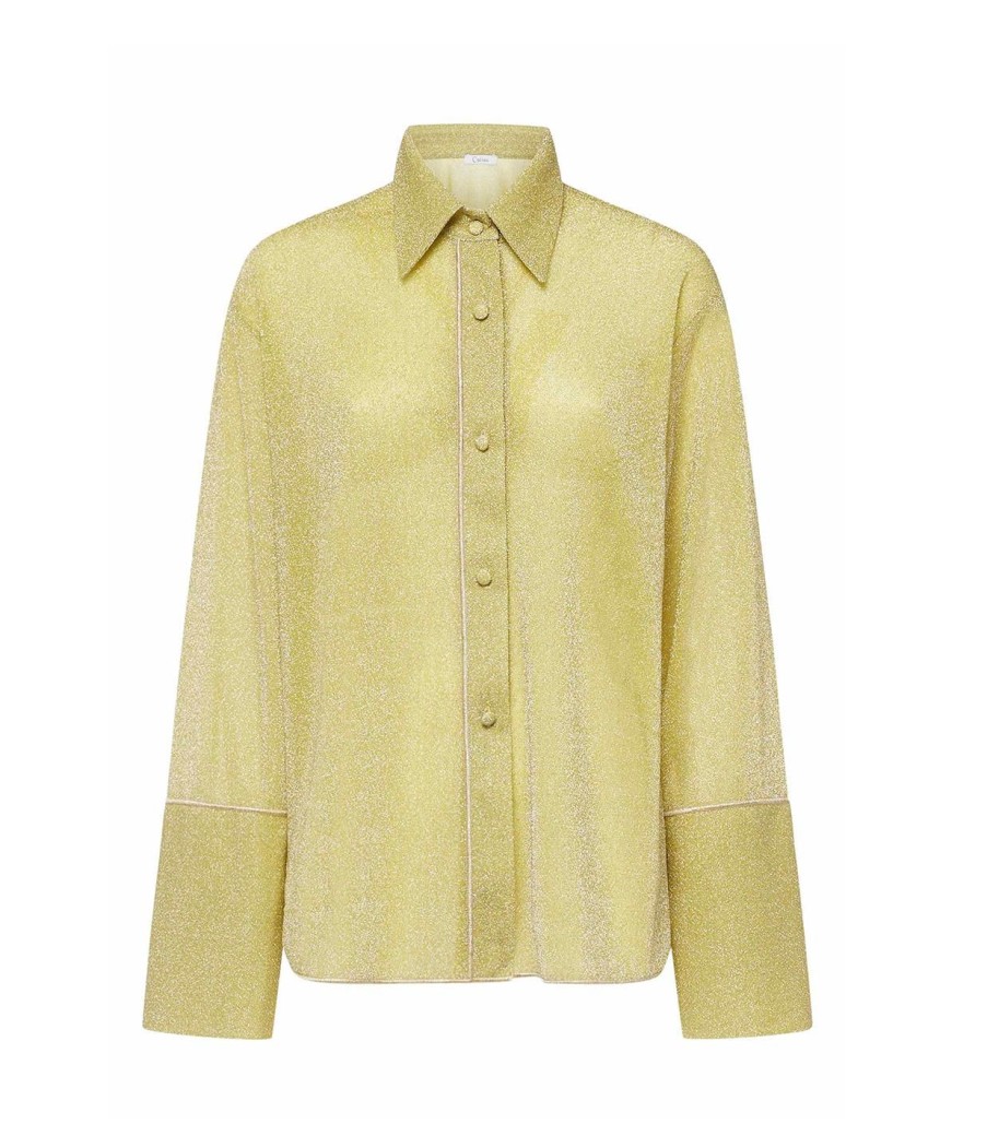 Clothing Oseree | Lumiere Long Sleeve Shirt In Citron