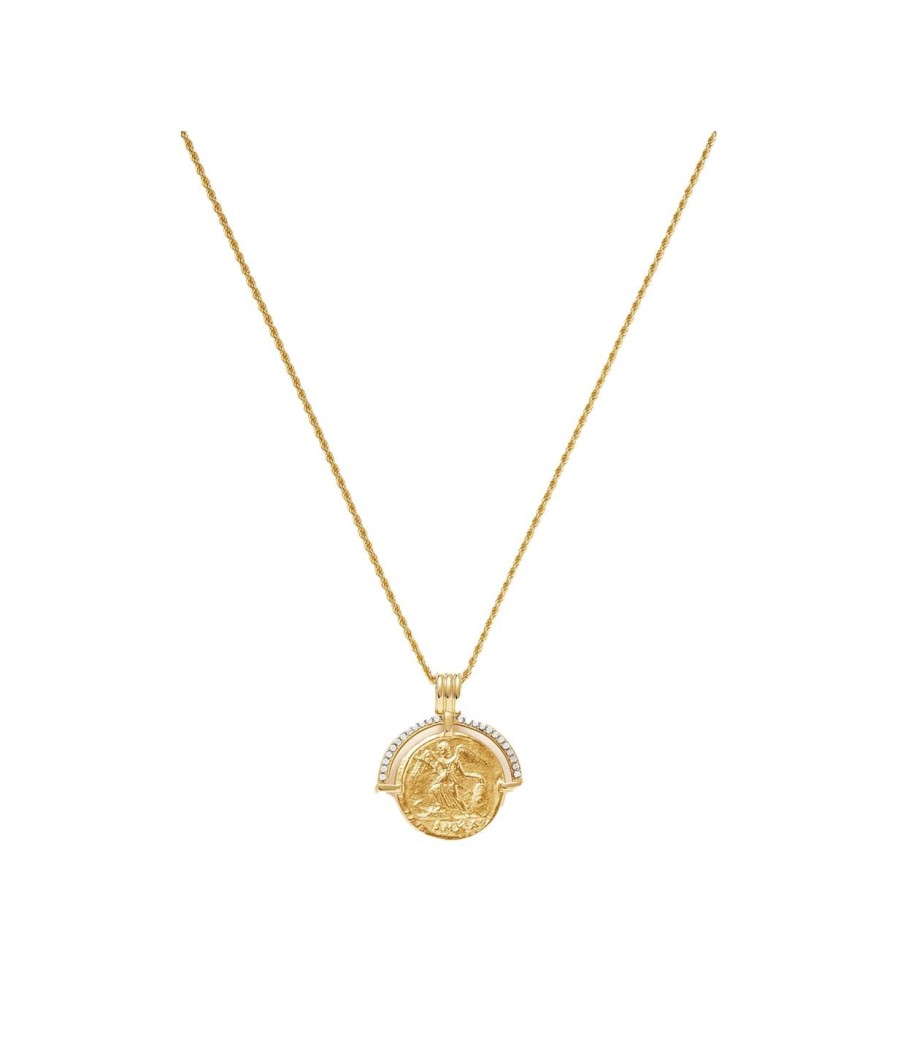 Accessories Missoma | Lucy Williams X Missoma Fortuna Arc Coin Pendant Necklace In Gold And