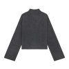 Clothing Loulou Studio | Faro Funnel Neck Sweater In Anthracite Melange