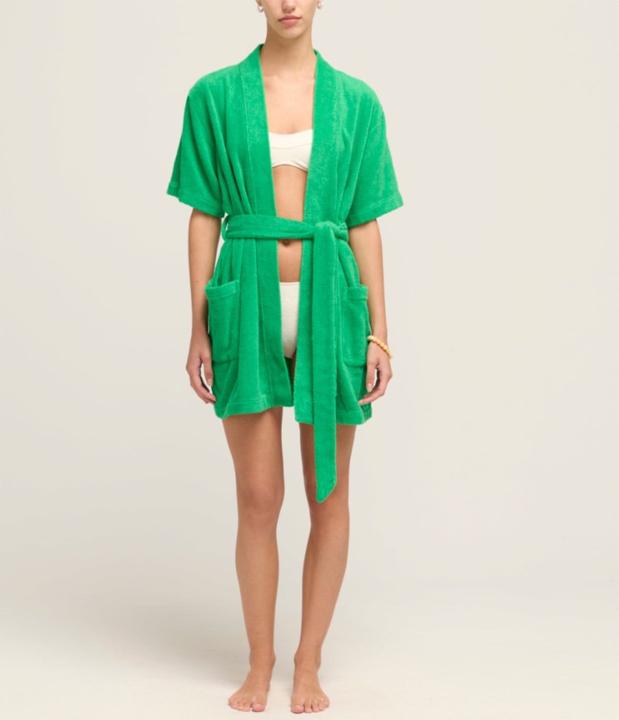 Clothing TERRY. | Abito Towelling Robe In Verde