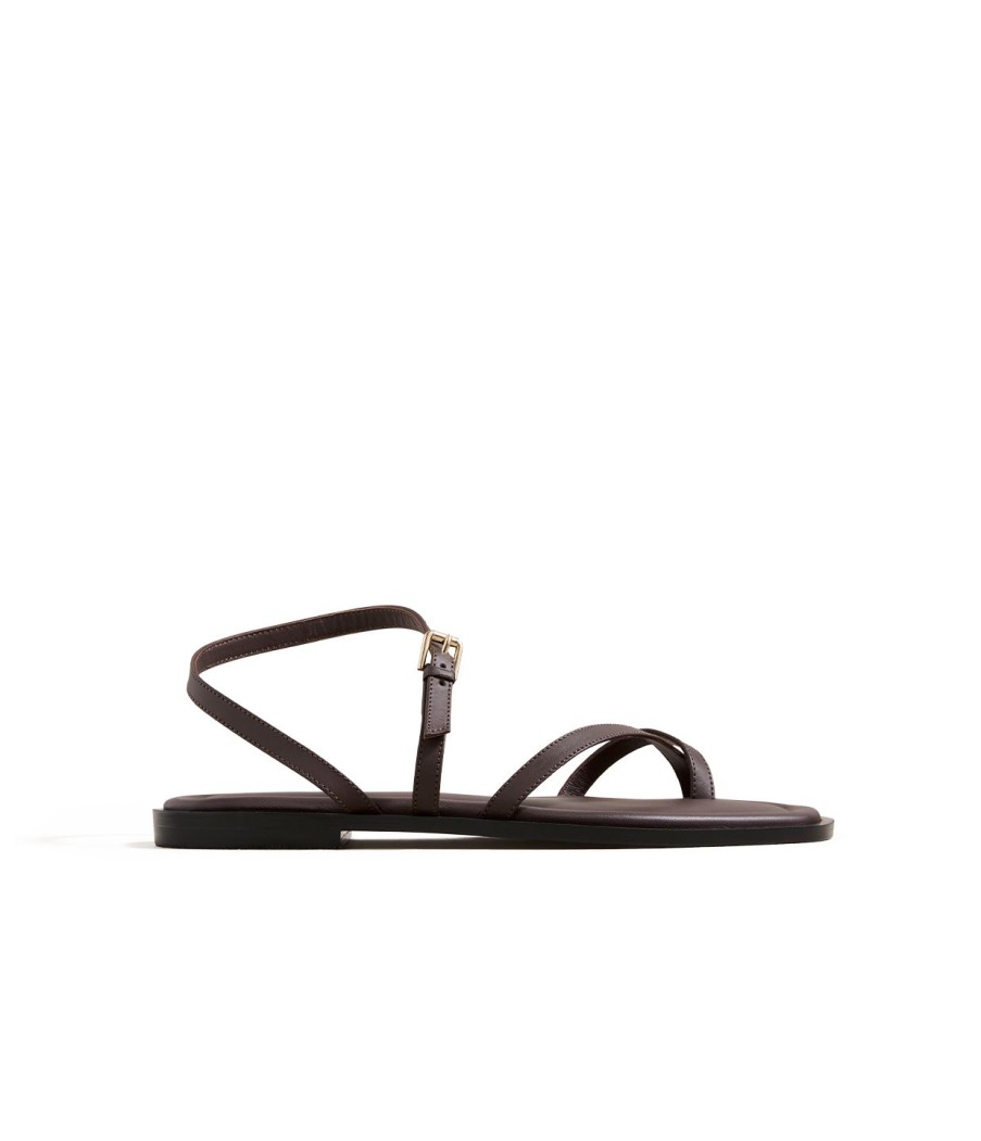 Shoes A.Emery | Lucia Leather Sandal In Walnut