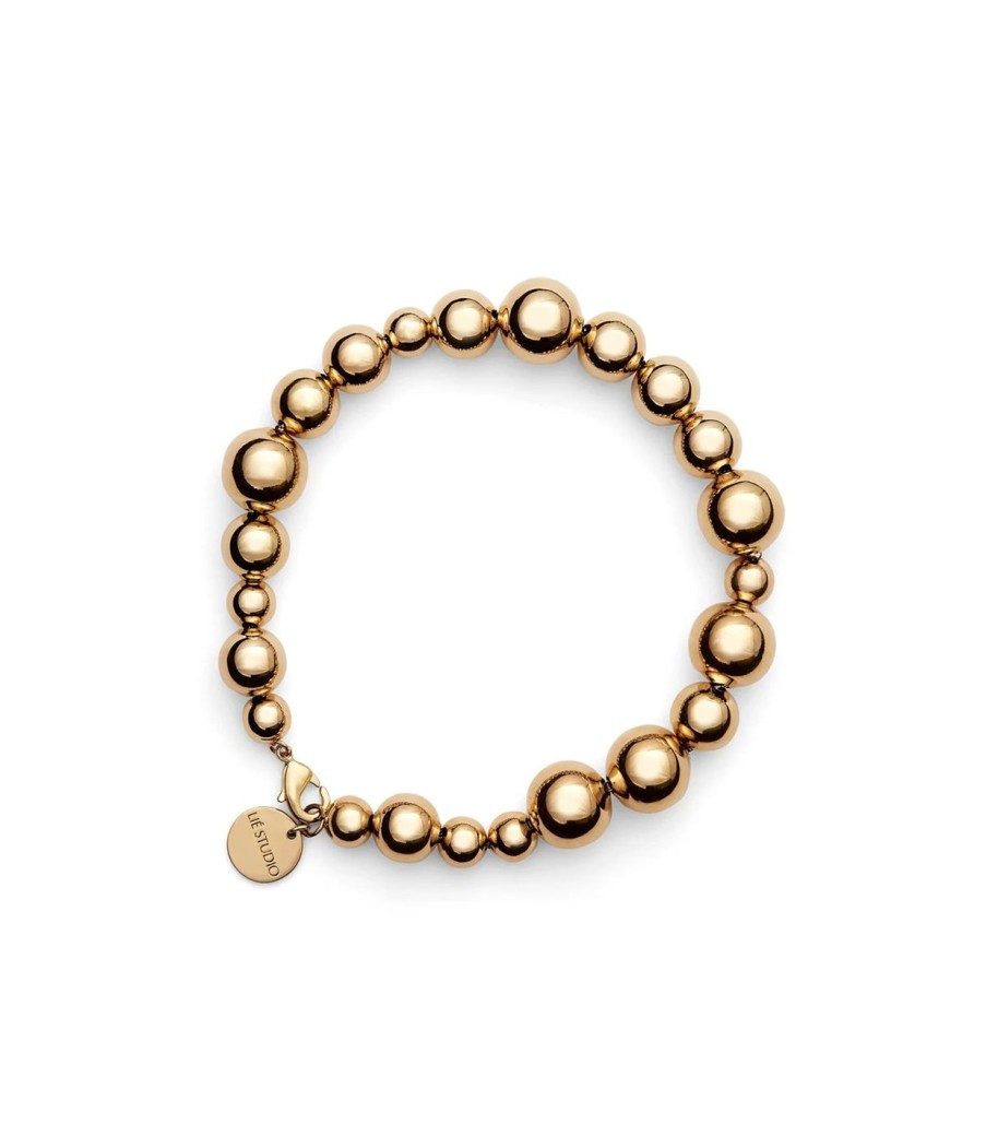 Accessories Lie Studio | Elly Beaded Bracelet In Gold