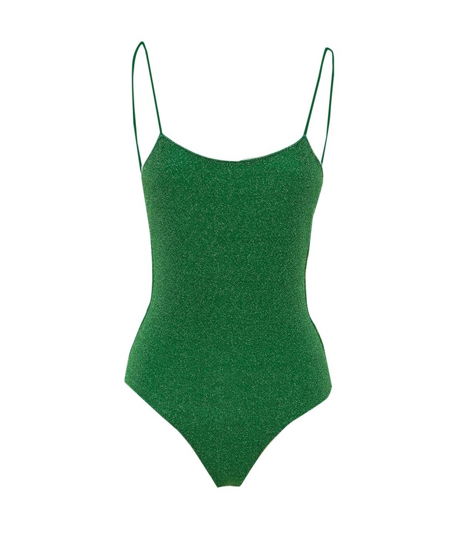 Clothing Oseree | Lumiere Malliot One Piece In Emerald Green