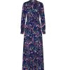 Clothing Borgo De Nor | Jacqueline Crepe Dress In Paisley Blue