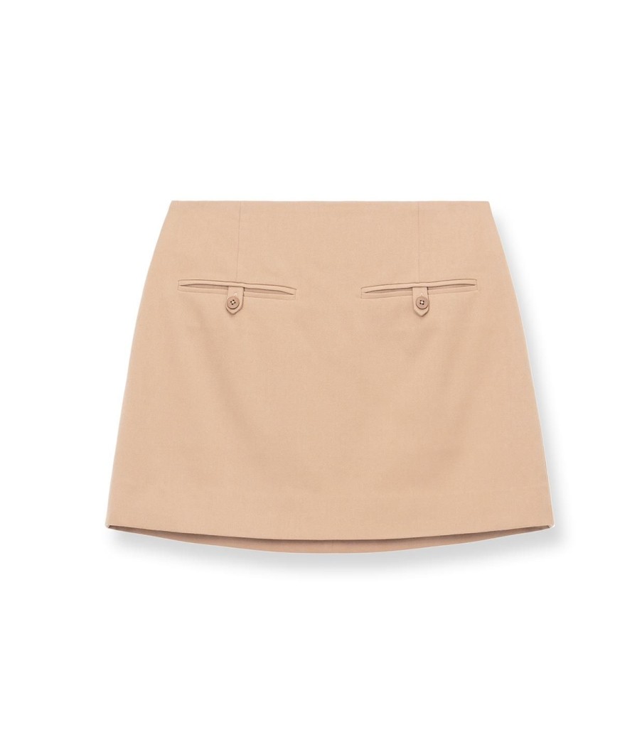 Clothing Staud | Annette Mini Skirt In Camel