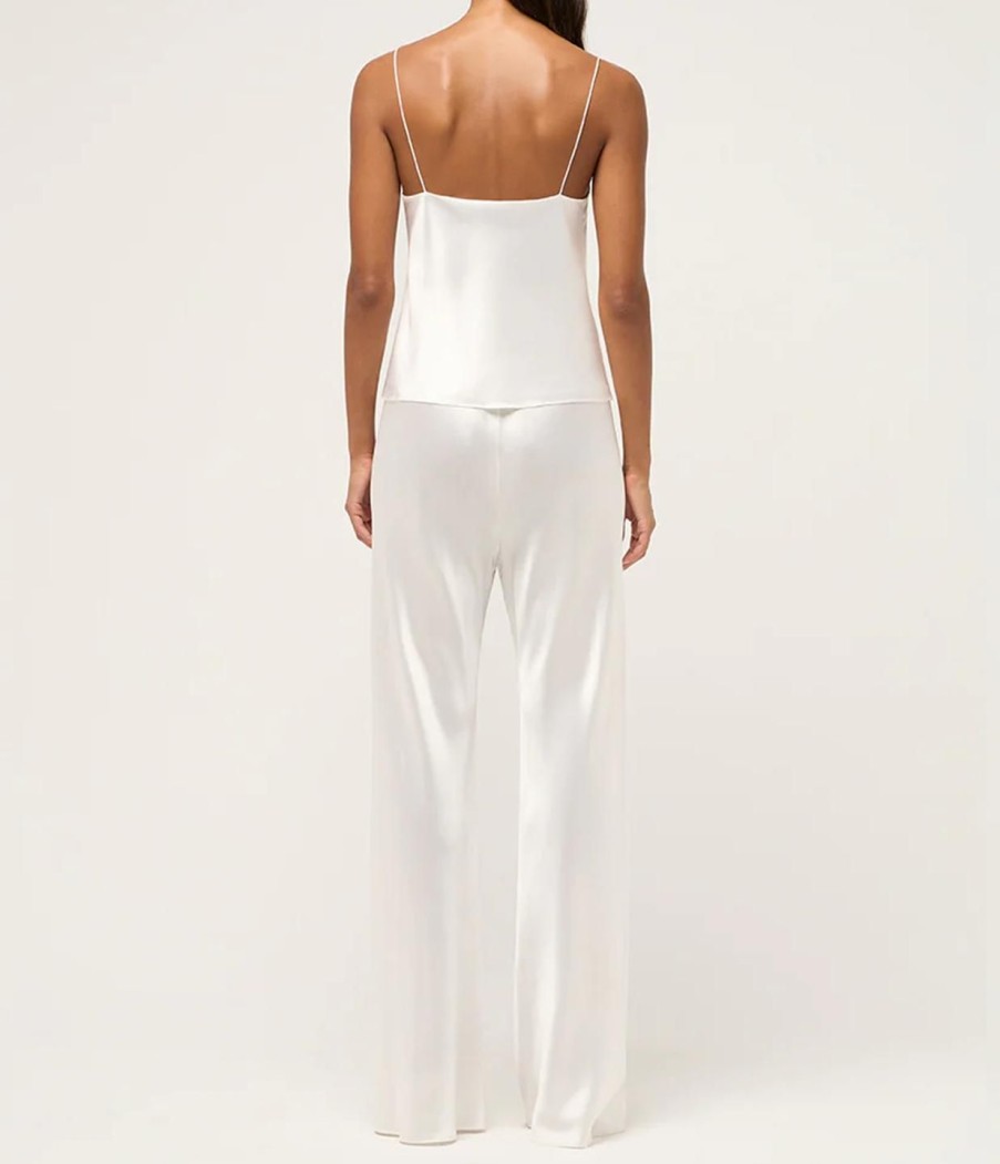 Clothing Michael Lo Sordo | Bias Silk Satin Pant In White