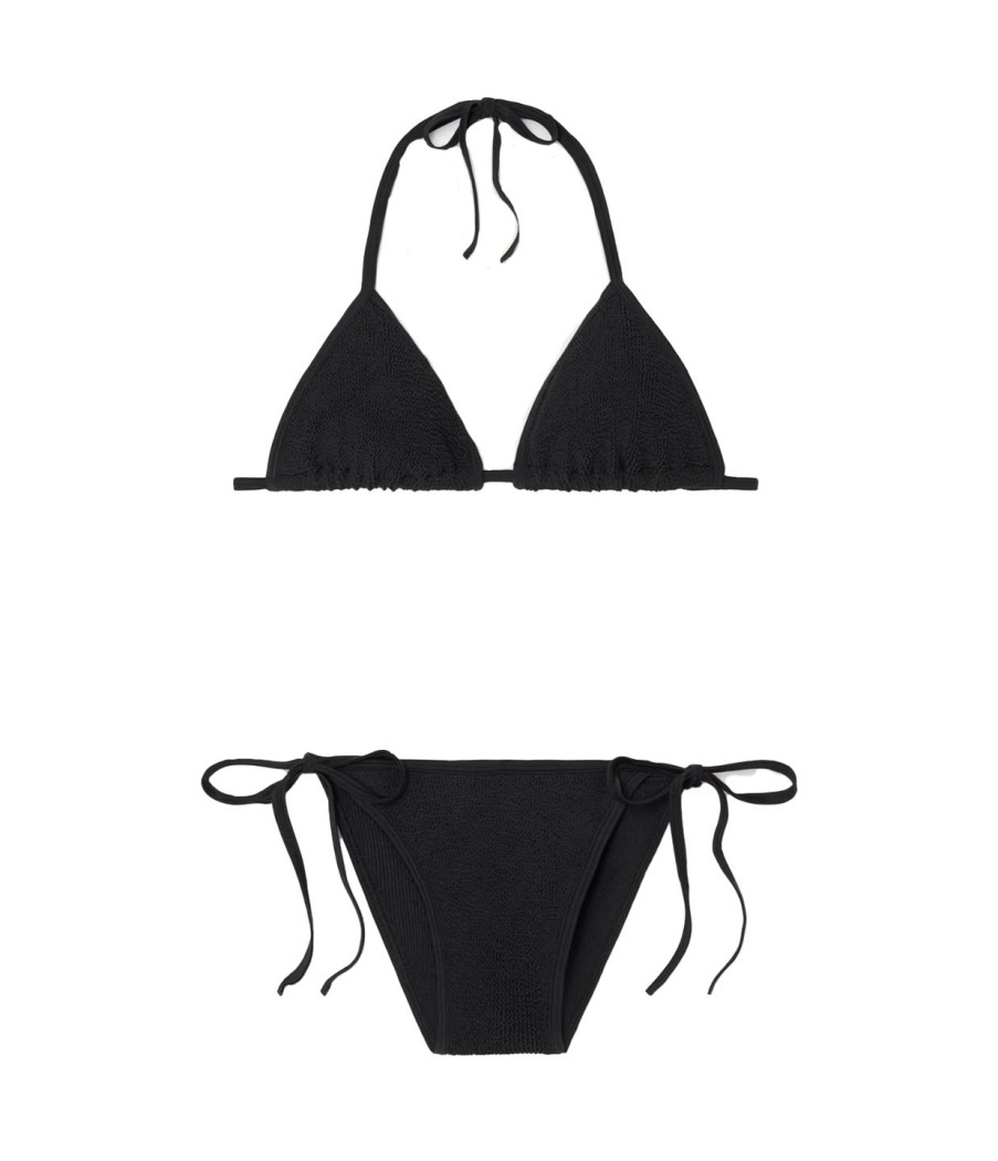 Clothing HUNZA G | Gina Tie Bikini In Black