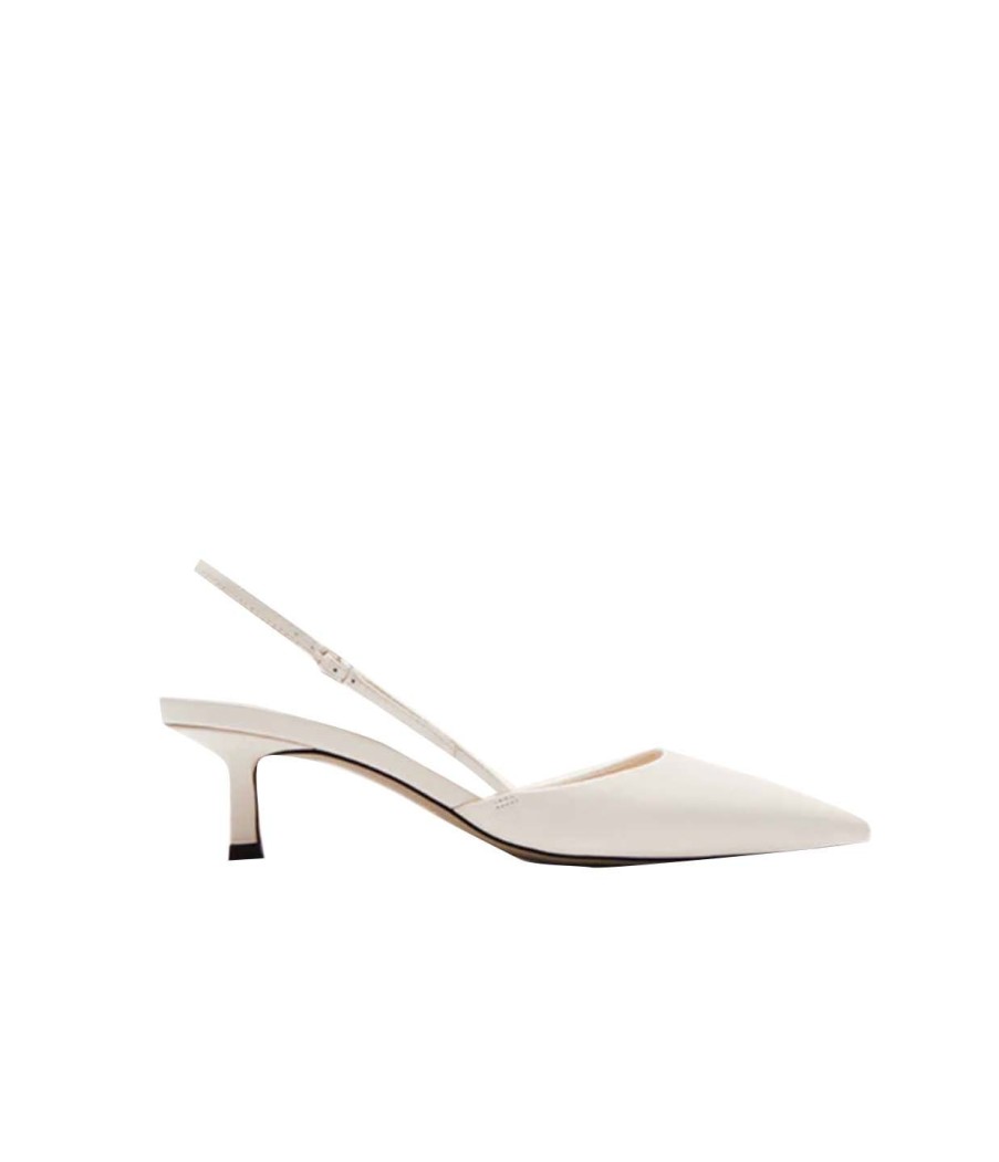 Shoes Nelson Made | Clara Pointed Heel In Crema