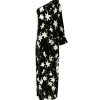 Clothing Bernadette | Nel One Shoulder Dress In Black And White Flower