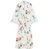 Clothing Alemais | Meagan Cotton Poplin Kaftan Dress In Cream Multi