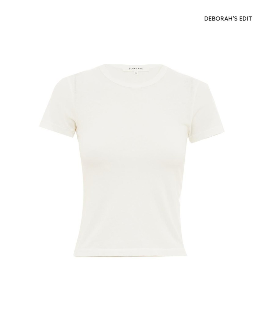 Clothing SLVRLAKE | Baby Tee In Natural White