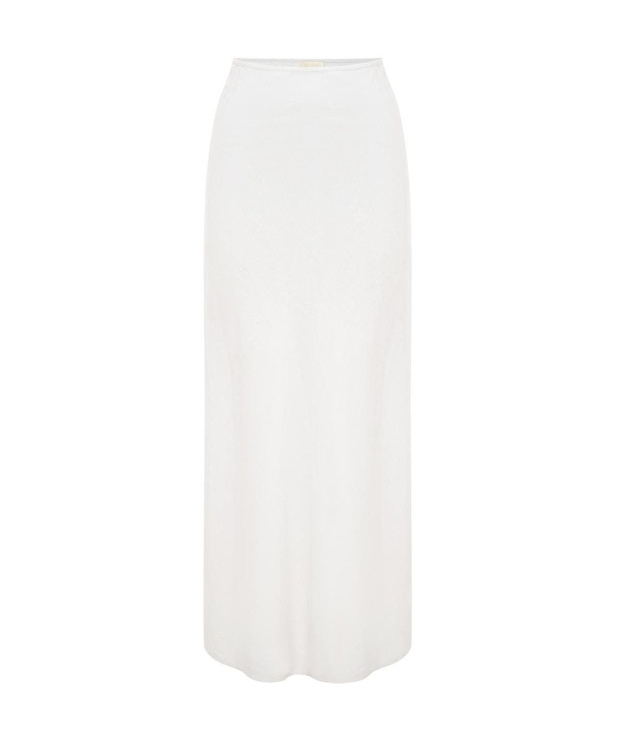 Clothing Posse | Aurora Linen Skirt In Ivory