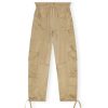 Clothing Ganni | Relaxed Satin Pants In Safari