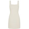 Clothing St Agni | Linen Square Neck Mini Dress In Ivory