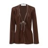 Clothing Michael Lo Sordo | Bias Silk Satin Lounge Shirt In Brown