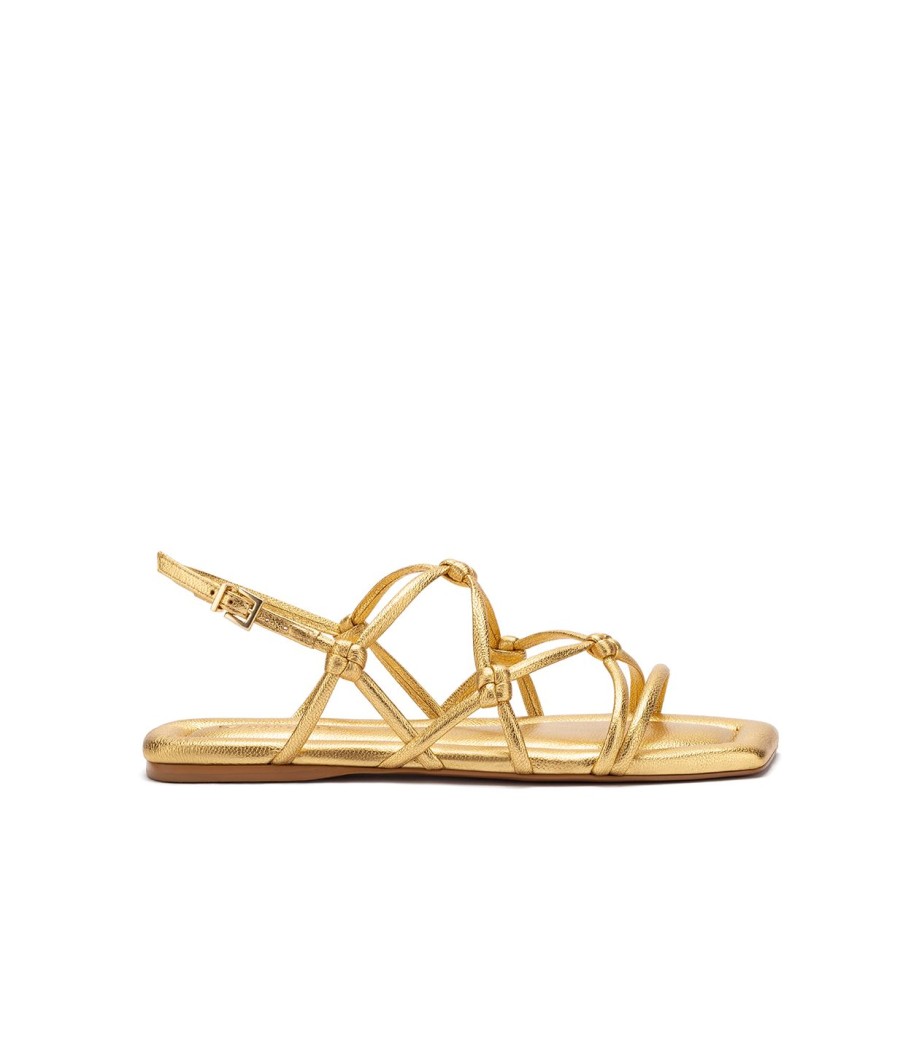 Shoes Mercedes Castillo | Camille Flat In Gold