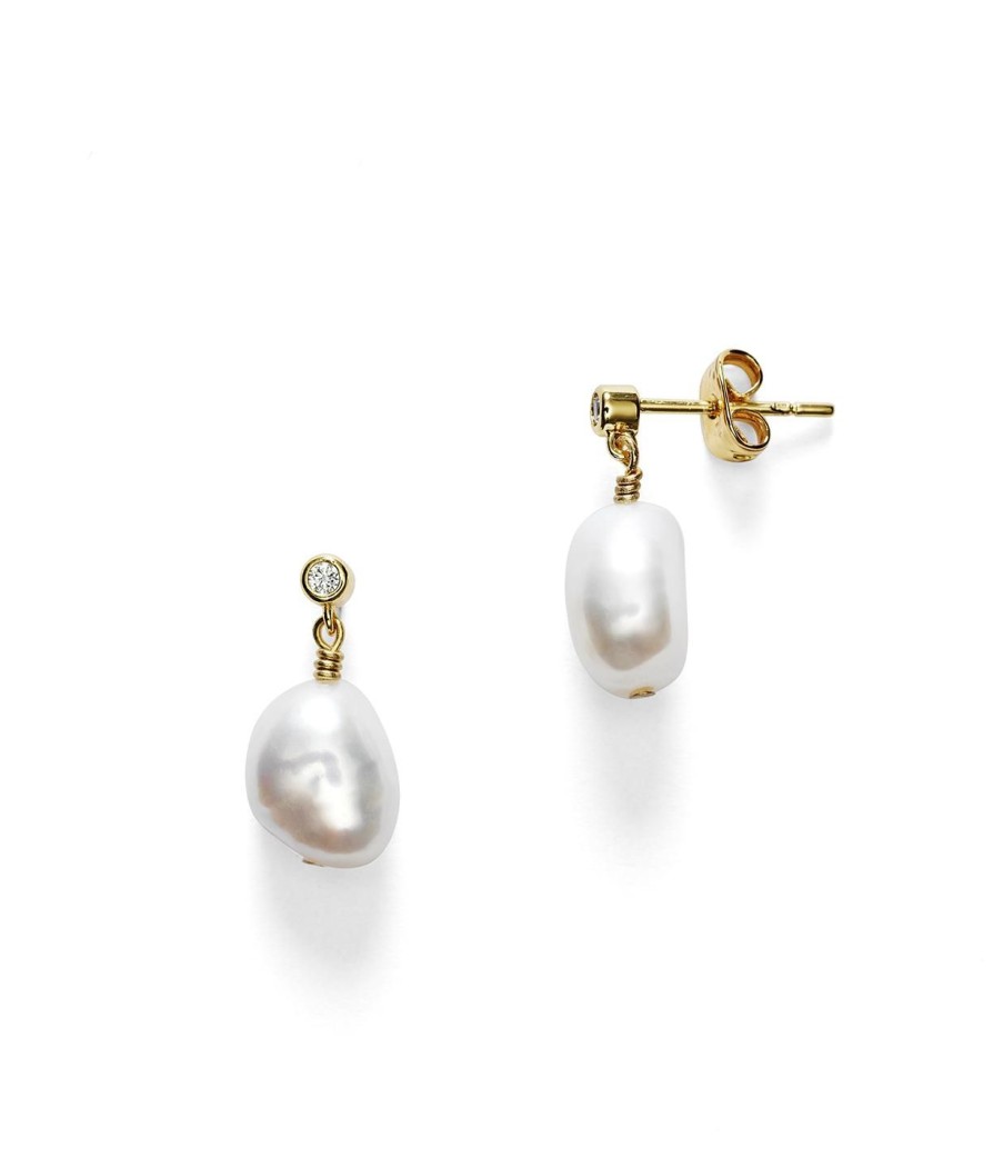 Accessories Anni Lu | Pearly Earrings In Gold