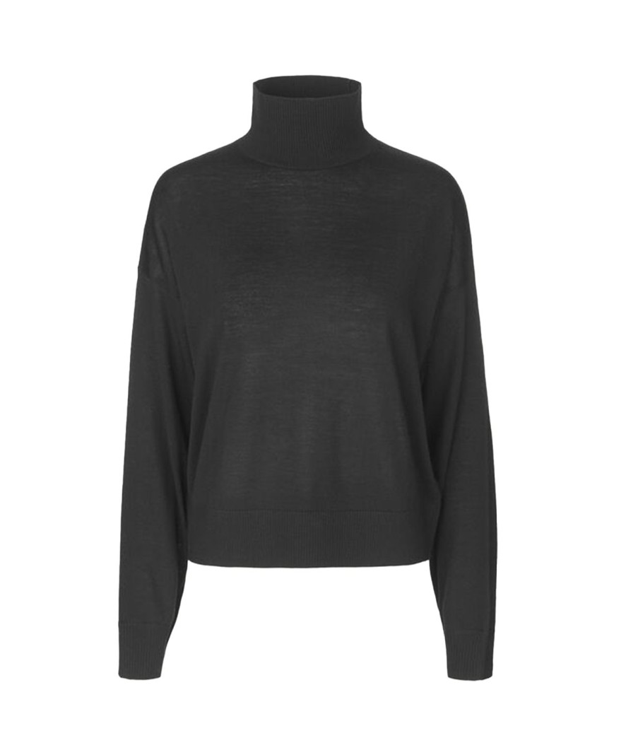 Clothing Samsoe Samsoe | Kleo Turtleneck Knit In Black