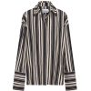 Clothing Solaqua | Amelie Silk Blend Shirt In Cinque Stripe