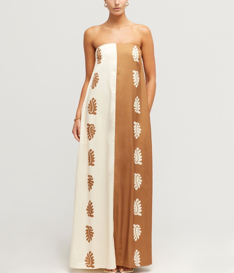 Clothing Hansen & Gretel | Ikaria Trapeze Dress In Stencil Leaf